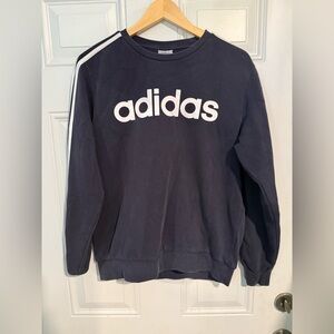 Adidas Dark Blue Crewneck with White Logo